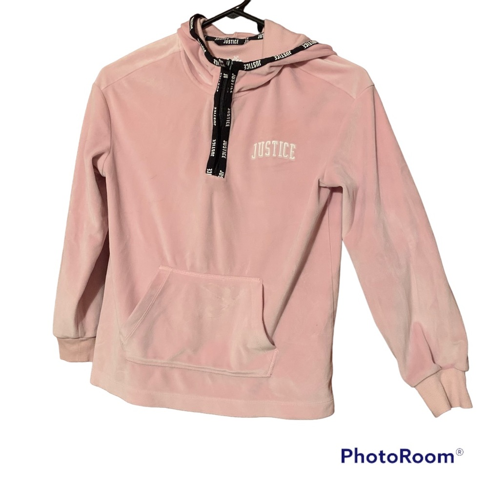 Justice Pullover Half Zip Sweatshirt - Pink - Size 10